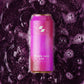 Purple Lune Lite can with a gradient design on a dark, bubbly background